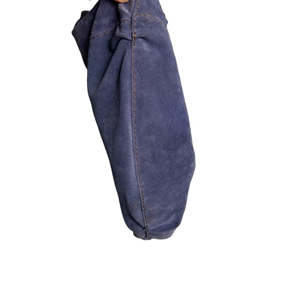 Lucky Brand Leather Suede shoulder hobo handbag Lined pockets Purple lavender - Picture 3 of 8